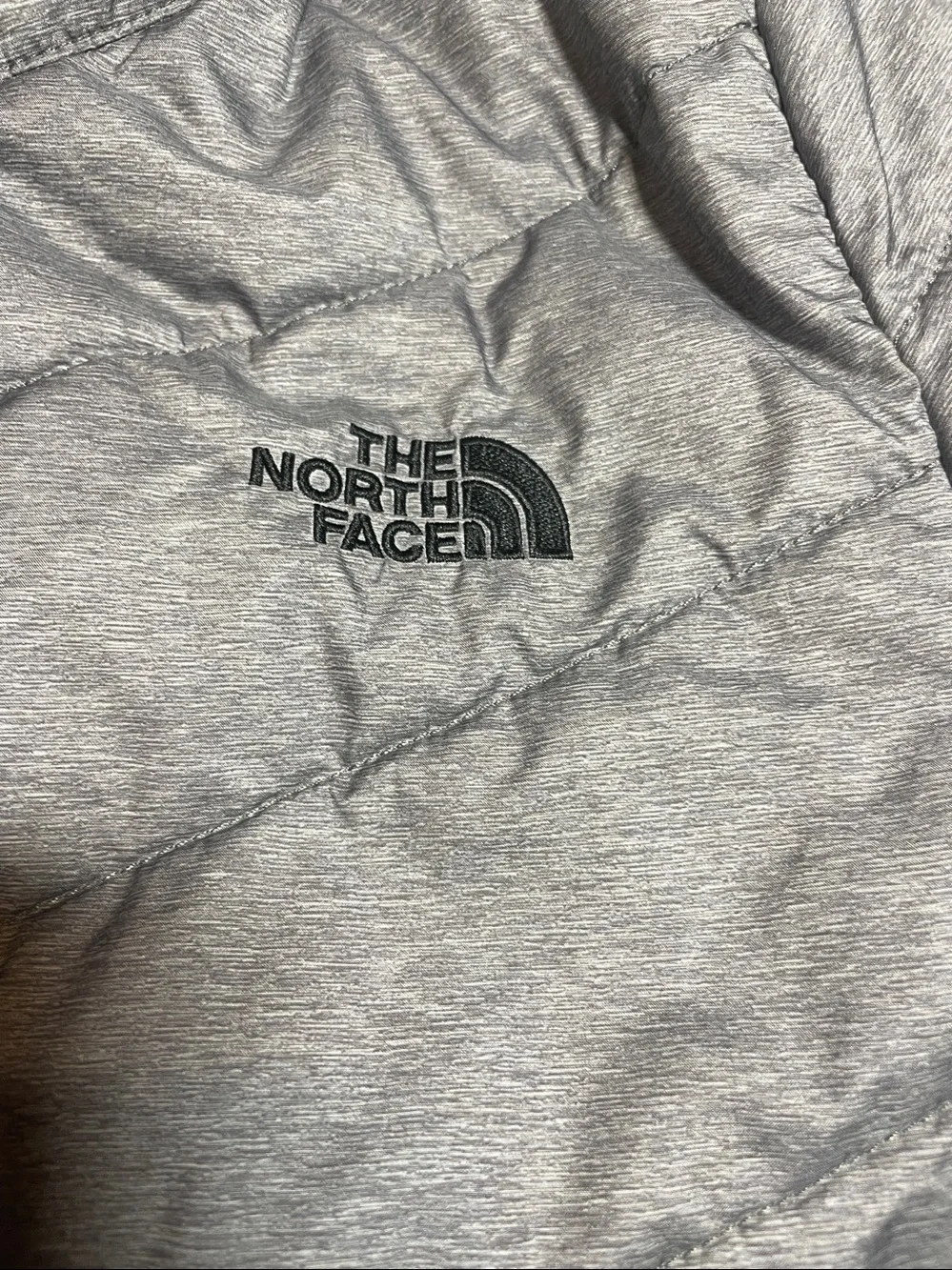 The North Face Women's Light Silver Quilted Puffer Jacket